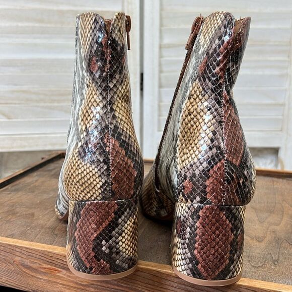 Chinese Laundry Davinna Block Heel Faux Reptile Ankle Bootie 8.5 - Picture 7 of 10
